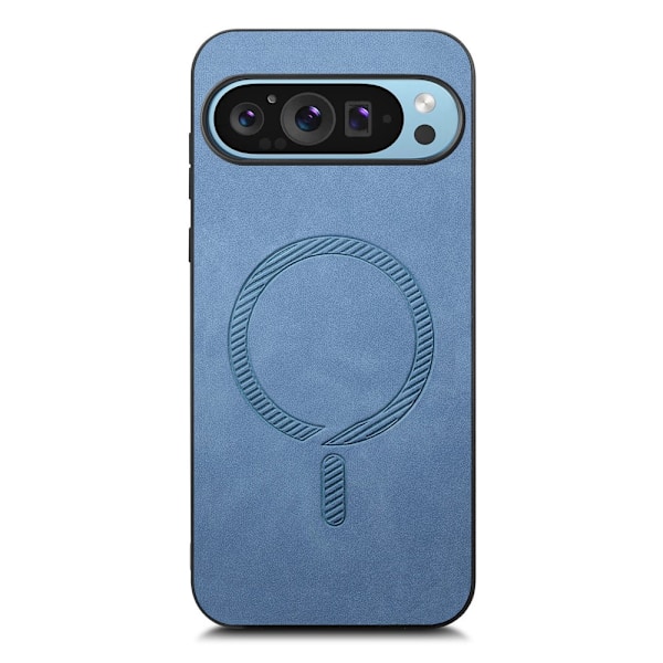 SKALO Google Pixel 9/9 Pro PU læder Hybrid Cover - Blå Blue