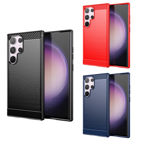 SKALO Samsung S24 Ultra Armor Carbon Stöttåligt TPU-skal - Fler färger Svart