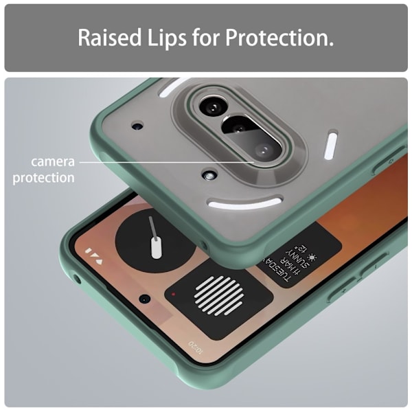 SKALO Nothing Phone (3a) 5G Color Bumper Frosted Skal - Grön Grön