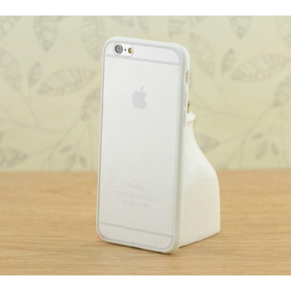 Transparent frostat skal med färgad ram iPhone 6/6S Plus - fler Cerise