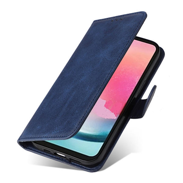 SKALO Samsung A25 5G PU-læder Pungetui - Vælg farve Blue
