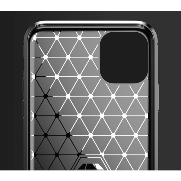 SKALO iPhone 11 Pro Armor Carbon Stødsikker TPU-cover - Vælg far Blue