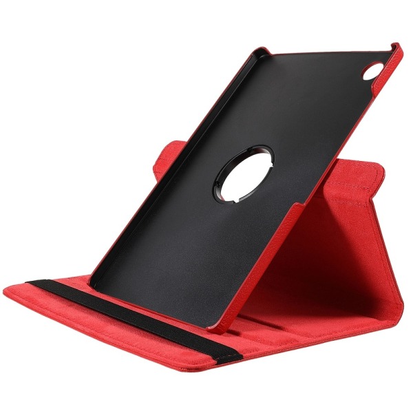 SKALO Samsung Tab A9+ 360 Litchi Fodral - Röd Röd