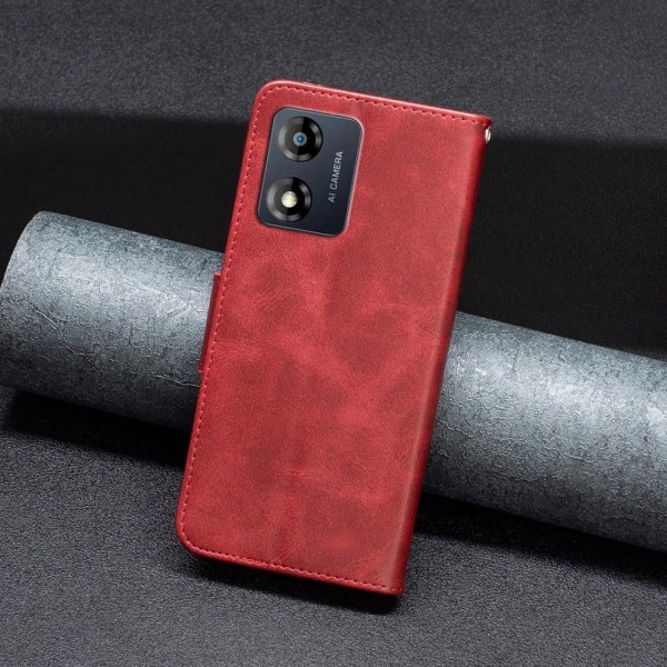 SKALO Motorola Moto E13 4G Lompakkokotelo PU-nahkaa - Punainen Red