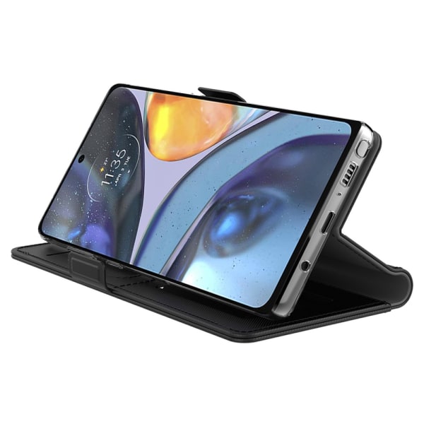 SKALO Motorola Edge 40 Pro 5G Korthållare Spegel Plånbok - Svart Svart