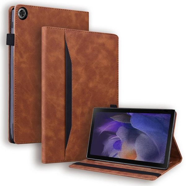 SKALO Samsung Tab A9 PU-læder Flip Cover - Brun Brown