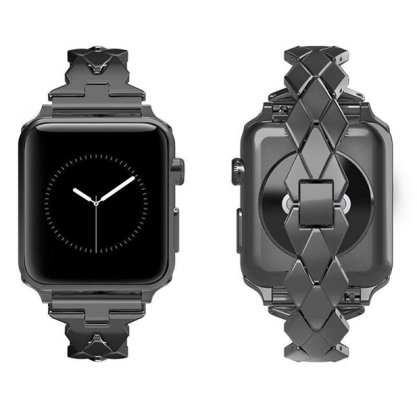 SKALO Teräsranneke "Twist" Apple Watch 42/44/45/49mm - Valitse v Black