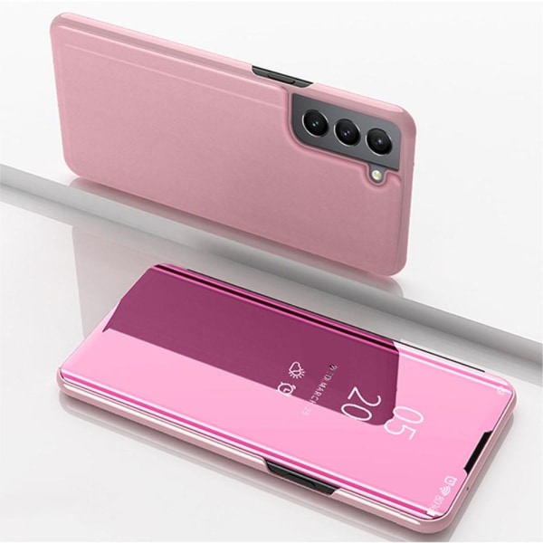 SKALO Samsung S22 Clear View Mirror Case - vaaleanpunainen Pink