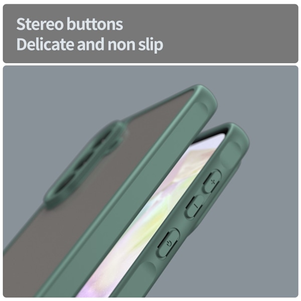 SKALO Samsung A56 5G Color Bumper Frosted Cover - Grøn Green