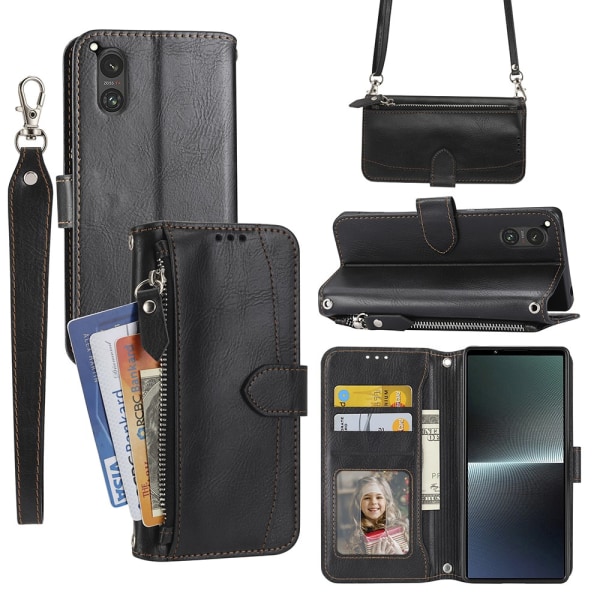 SKALO Sony Xperia 5 V Evelope Clutch 5-Fack - Svart Svart