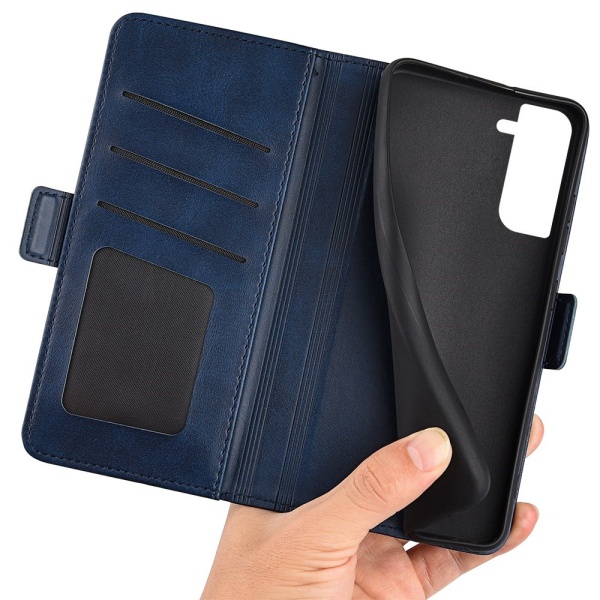 SKALO Samsung S23 Premium Wallet Lompakkokotelo - Sininen Blue