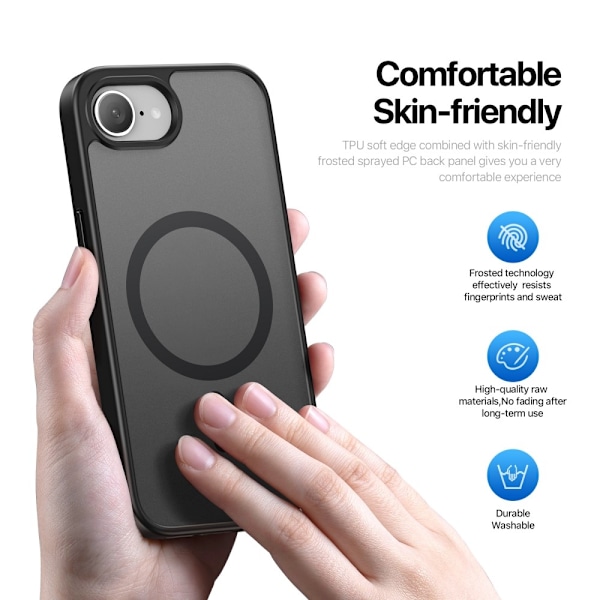 DUX DUCIS iPhone 16e Yind Series Matt Finish Skal - Svart Svart