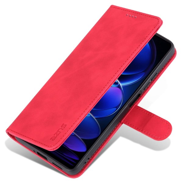 SKALO Xiaomi Redmi Note 12 Pro 5G AZNS Plånboksfodral - Röd Röd