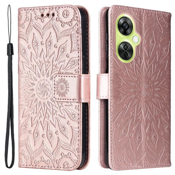 SKALO OnePlus Nord CE 3 Lite 5G Mandala Plånboksfodral - Roséguld Rosa guld