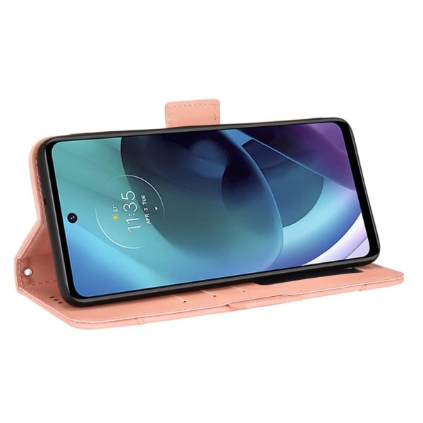 SKALO Moto G51 6-FACK Plånboksfodral - Rosa Pink