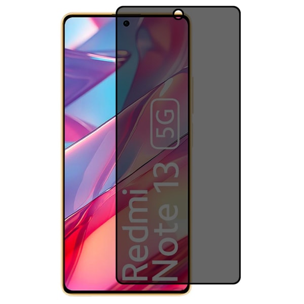 2-PAK SKALO Xiaomi Redmi Note 13 5G Privacy Hærdet Glas Skærmbeskyttelse - Sort Black