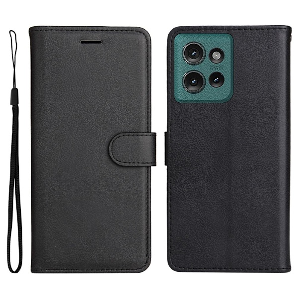 SKALO Motorola Edge 50 5G PU-læder Pungetui - Vælg farve Black