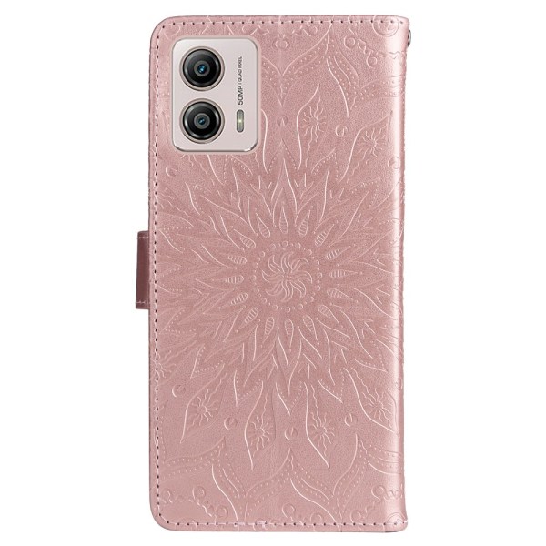 SKALO Motorola Moto G23 4G Mandala Flip Cover - Rosa guld Pink gold