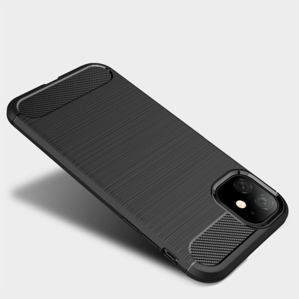 SKALO iPhone 11 Armor Carbon Iskunkestävä TPU suojakuori - Valit Red