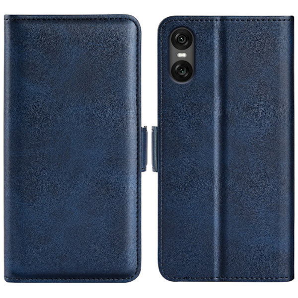 SKALO Sony Xperia 10 VI Premium Cut Plånboksfodral - Blå Blå
