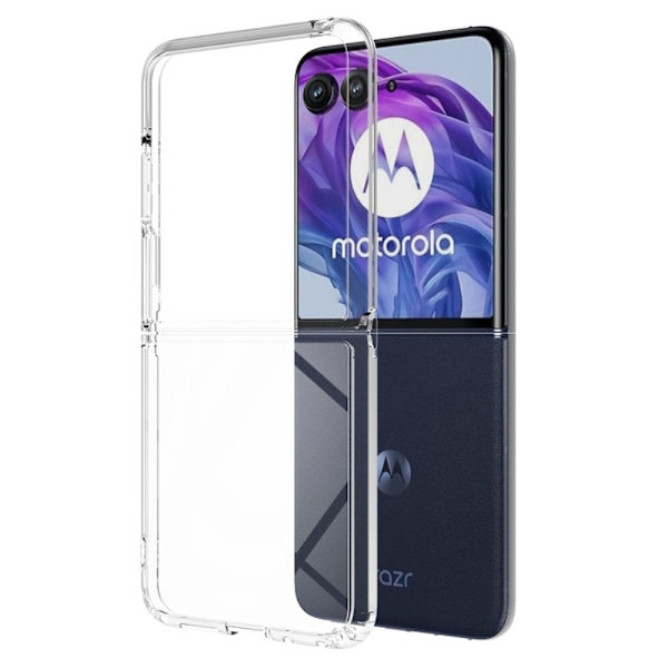 SKALO Motorola Razr 50 Ultra 5G TPU Clear Hybrid Cover - Gennemsigtig Transparent