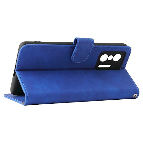 SKALO Xiaomi 11T/11T Pro Matt PU-Läder Plånboksfodral - Blå Blå