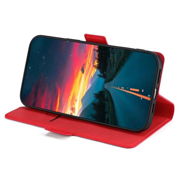 SKALO Samsung A13 4G Ultrathin Premium Wallet Case - Punainen Red