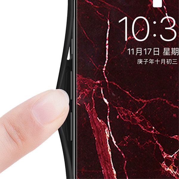 SKALO Samsung A15 4G Marmor Härdat Glas TPU-skal - Motiv 1 multifärg