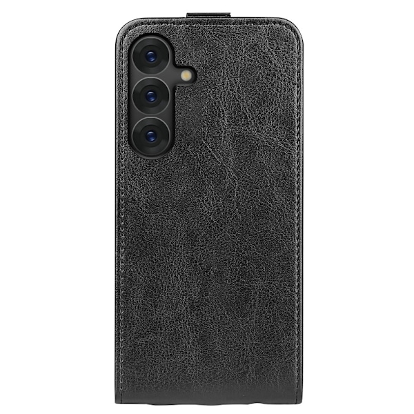 SKALO Samsung S25 Vertical Flip PU-Læder Flip Cover - Sort Black