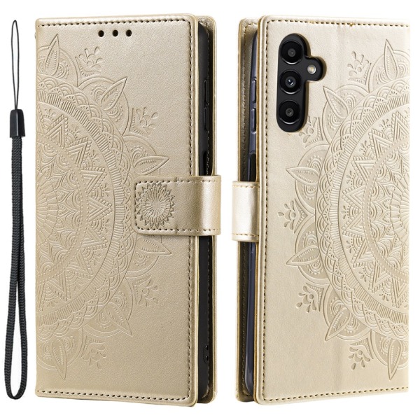 SKALO Samsung S24+ Mandala lompakkokotelo - Kulta Gold