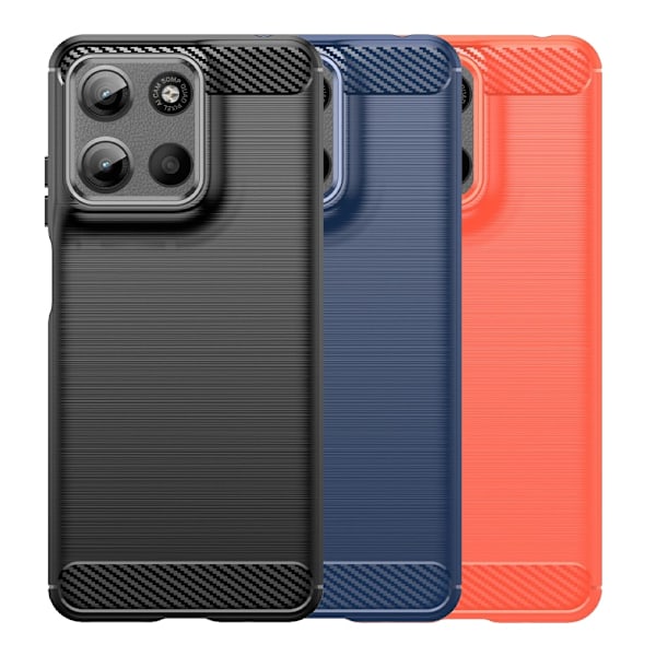 SKALO Motorola Moto G15 4G Armor Carbon Skal - Fler färger Blå