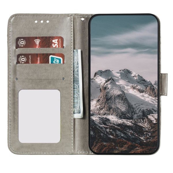 SKALO Samsung S21 FE Mandala Plånboksfodral - Grå grå