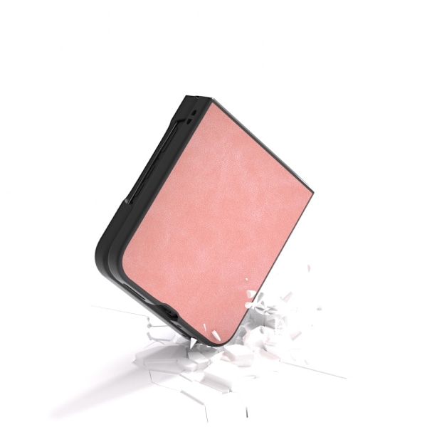 SKALO Motorola Razr 50 Ultra 5G ABEEL PU-Läder Fold Skal - Rosa Rosa