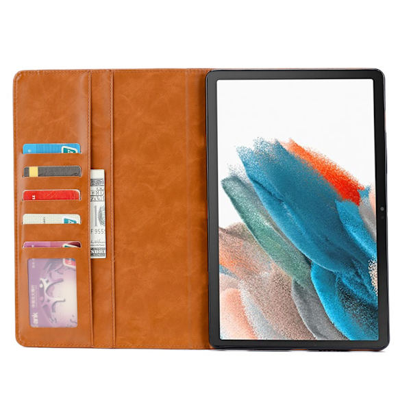 SKALO Samsung Tab A8 10.5 (2021/2022) PU-læder Flip Cover - Brun Brown