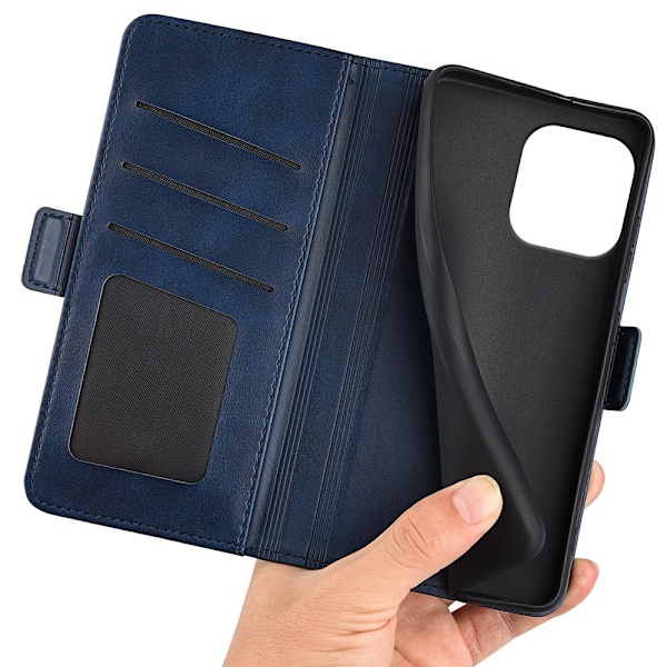 SKALO iPhone 16 Pro Premium Wallet Lompakkokotelo - Sininen Blue