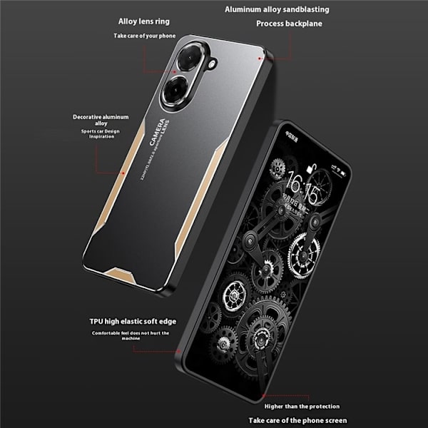 SKALO Xiaomi Redmi A5 4G Matt Metall Hybrid Suojakuori - Kulta Gold