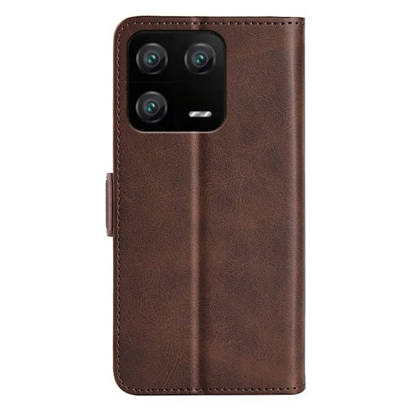SKALO Xiaomi 13 Pro 5G Premium Wallet Flip Cover - Brun Brown