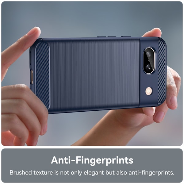 SKALO Google Pixel 8a Armor Carbon Stöttåligt TPU-skal - Fler färger Blå