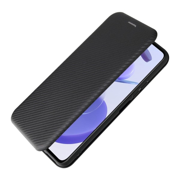 SKALO Xiaomi Mi 11 Lite Carbon Fiber Wallet Case - Sort Black