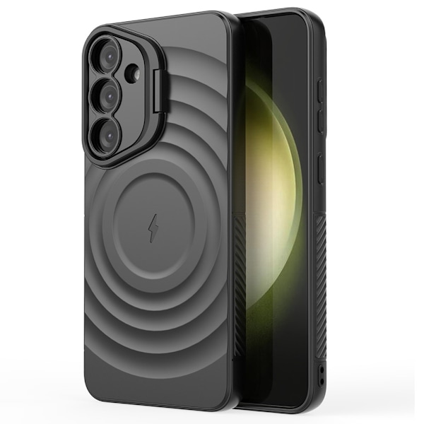 SKALO Samsung S25 Ripple Texture Cover - Sort Black