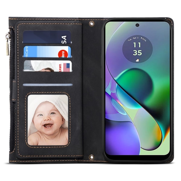 SKALO Motorola Moto G84 5G ESEBLE Big Wallet Plånboksfodral - Sv Svart
