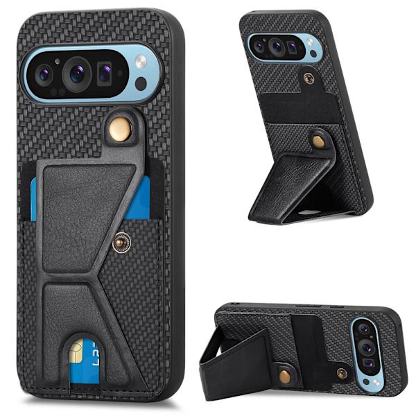 SKALO Google Pixel 9/9 Pro Carbon FIber Card Slot - Sort Black