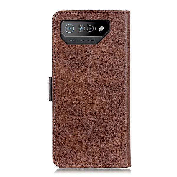 SKALO Asus ROG Phone 7 5G Premium Wallet Lompakkokotelo - Ruskea Brown