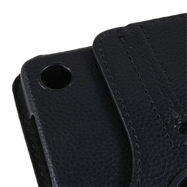 SKALO Lenovo Tab M8 Gen 4 360 Litchi Flip Cover - Sort Black