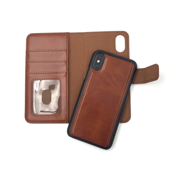 Magnetskal/plånbok "2 i 1" iPhone X/XS - fler färger Brun
