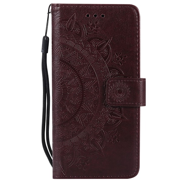 SKALO iPhone 16e Mandala Lompakkokotelo - Ruskea Brown