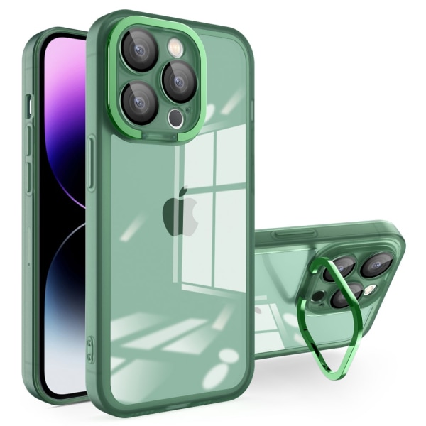 SKALO iPhone 15 Pro Color Bumper Kamera Ring Skal - Grön Grön