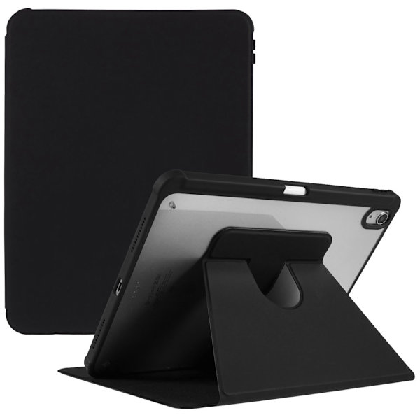 SKALO iPad Air (2020/2022) PU-nahkainen kääntyvä jalusta Kotelo - Musta Black