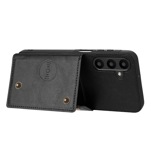 SKALO Samsung A26 5G PU-Läder 2-Kortfack Skal - Svart Svart