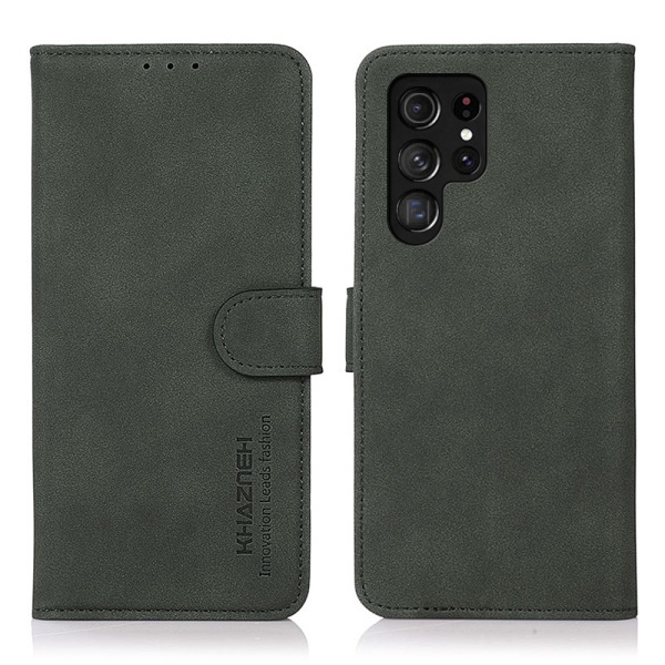 SKALO Samsung S24 Ultra KHAZNEH Plånboksfodral i PU-Läder - Grön Grön
